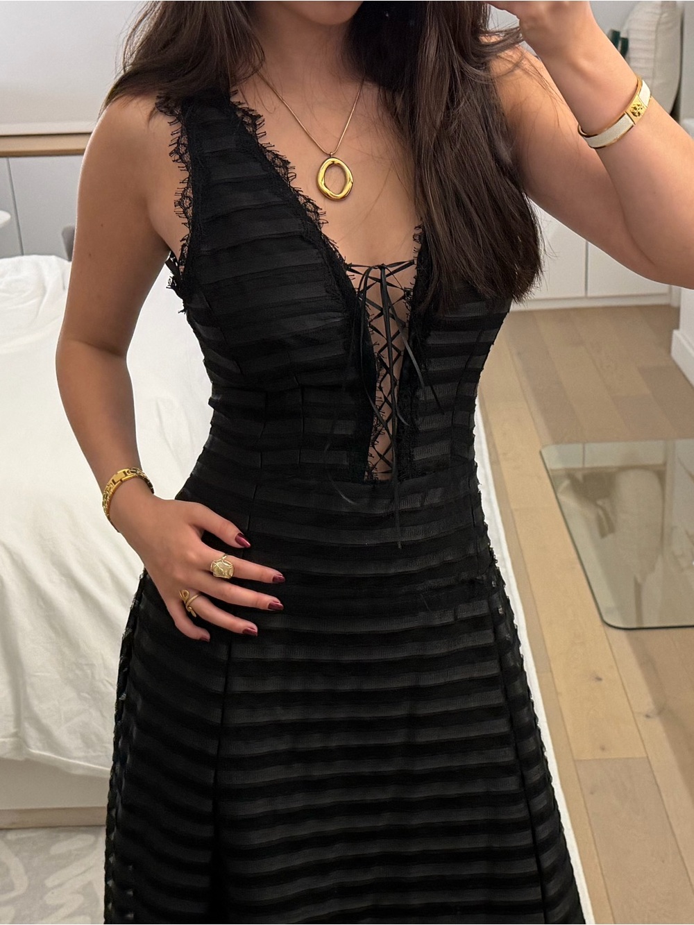 Nanette Lepore Black Striped Fever Dress | Size 4 | With Tags!